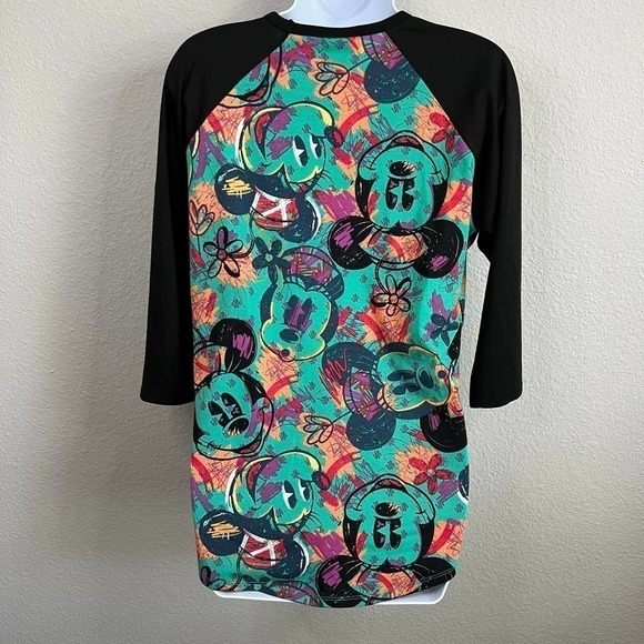 LULAROE Randy Top Disney Minnie Mouse 3/4 Sleeve Baseball Tee Women's Small - Picture 3 of 4